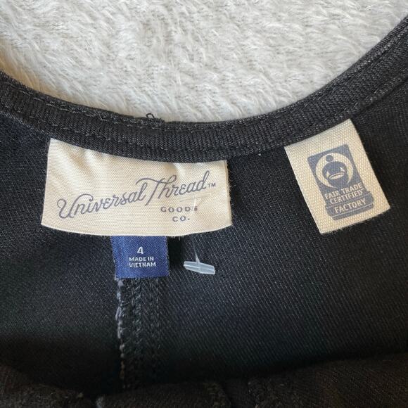 Universal Thread Y2K Black Denim Vest Top Women Size 4 Two Way Zip Coquette NWOT - Picture 6 of 9